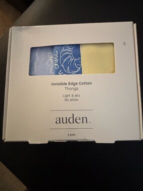 Auden Women’s Invisible Edge Cotton Thong, no-
Show. 3 pk
Size Small